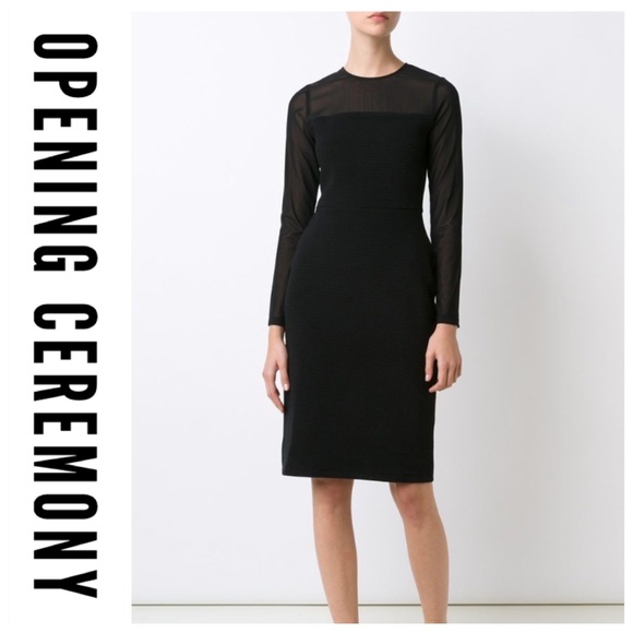 💕SALE💕 Opening Ceremony Black Imogen Ottoman Dress - Picture 2 of 12